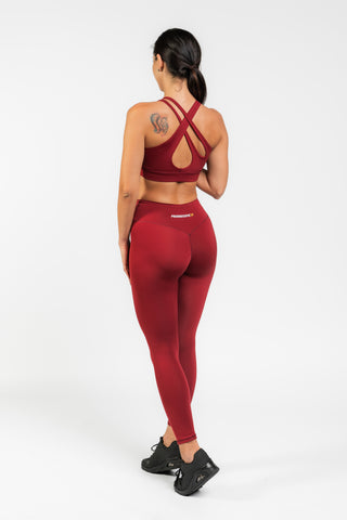 Set fitness bustiera si colanti Progressive FitLook Burgundi
