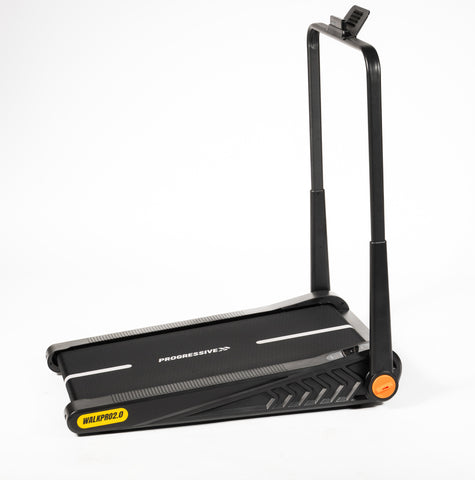 Banda de mers alergare electrica Progressive WalkPro2.0, motor 1.5 CP, viteza 1-8 km/h, greutate suportata 100kg, suprafata alergare 85x42cm, aplicatii Kinomap, Zwift