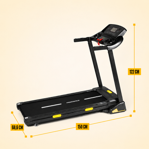 Banda alergare electrica Progressive RUN3000, motor 4CP, inclinare automata 10%, viteza 1-14 km/h, greutate suportata 120kg, suprafata alergare 128x46cm, aplicatii Kinomap, Zwift