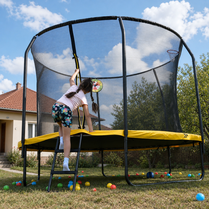 Trambulina Copii de exterior PREMIUM Flex™ Mini 150 CM pentru 1-2 copii, model 2025
