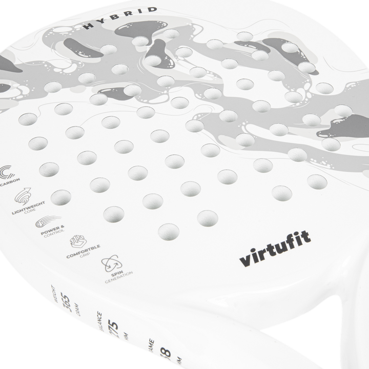 Racheta de Padel VirtuFit Hybrid Padel Racket- Alb- Gri
