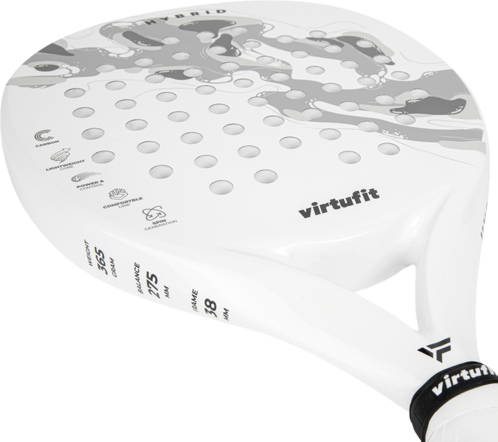 Racheta de Padel VirtuFit Hybrid Padel Racket- Alb- Gri