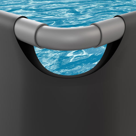 Piscina VirtuFit rectangulara - 400 x 200 x 122 cm - Antracit - Include pompa de filtrare