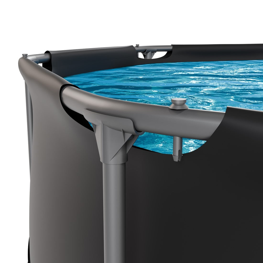 Piscina VirtuFit rotunda  244 cm diametru cu sistem filtrare inclus si cadru metalic