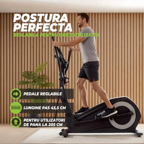 Bicicleta Eliptica VirtuFit CTR 3.0i cu rezistenta magnetica