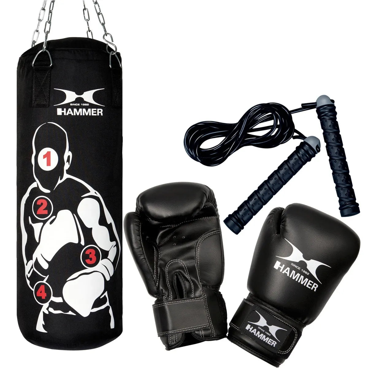Set Sac de Box si Manusi pentru Copii Hammer Sparring Pro 80 cm