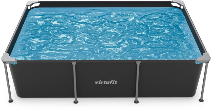 Piscina dreptunghiulara VirtuFit 260 x 180  x 66 cm cu sistem filtrare inclus si cadru metalic
