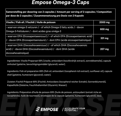 Supliment Alimentar Omega 3/ Ulei de Peste Empose Nutrition 120 Capsule