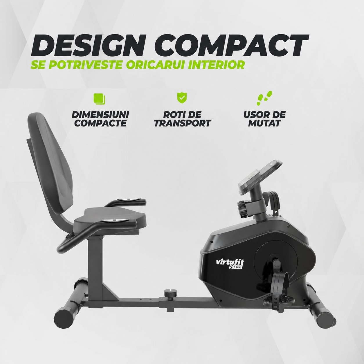 Bicicleta de exercitii Virtufit RB100 (model 2026) cu rezistenta magnetica