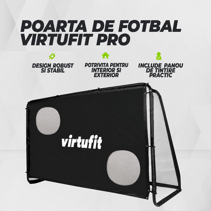 Poarta VirtuFit Football Goal Pro - Dimensiune - 120 x 80 cm