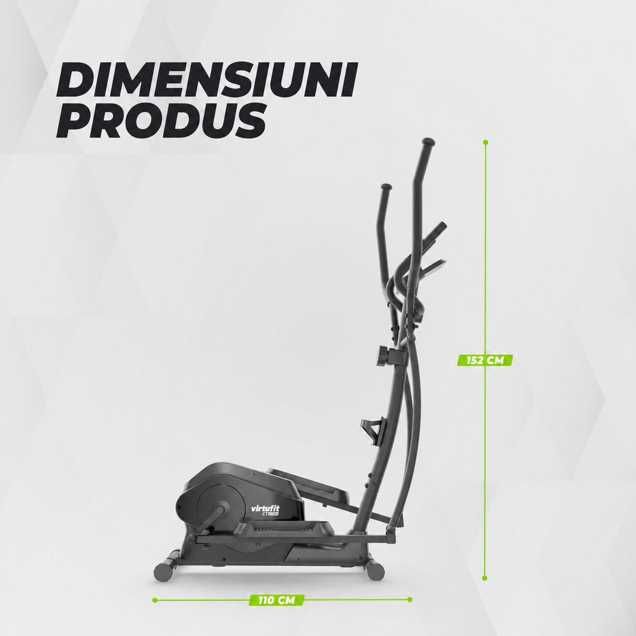 Bicicleta eliptica VirtuFit CTR100 (model 2026) cu rezistenta magnetica