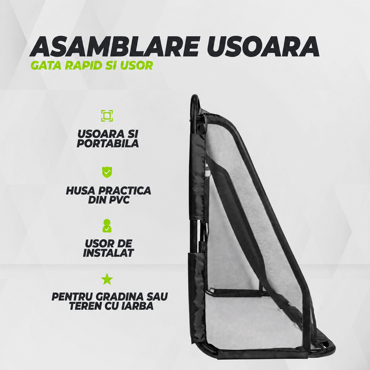 Poarta VirtuFit Football Goal Pro - Dimensiune - 120 x 80 cm