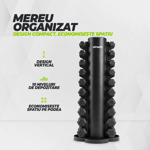 Suport vertical pentru gantere Virtufit