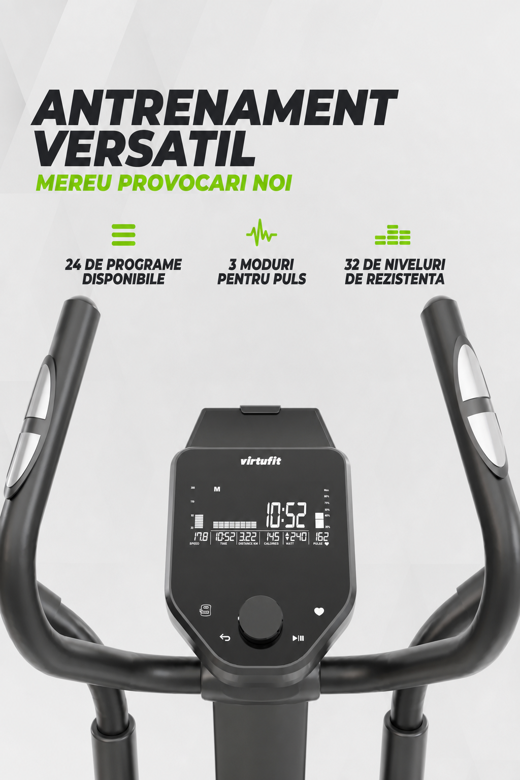 Bicicleta eliptica VirtuFit CTR200i (model 2026) cu rezistenta magnetica