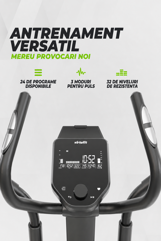 Bicicleta eliptica VirtuFit CTR200i (model 2026) cu rezistenta magnetica