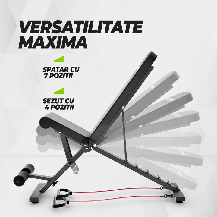 Bancă de fitness pliabilă și reglabilă VirtuFit FB100