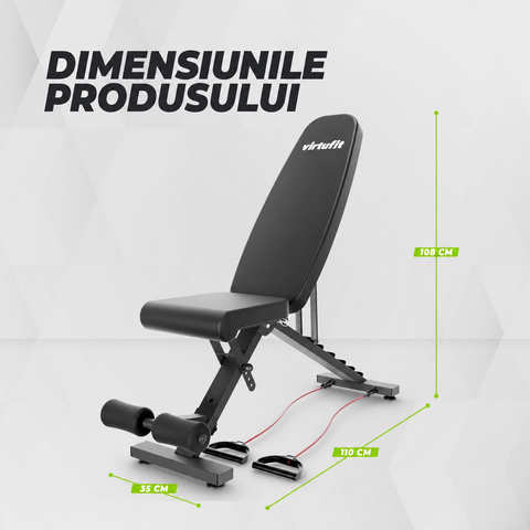 Bancă de fitness pliabilă și reglabilă VirtuFit FB100