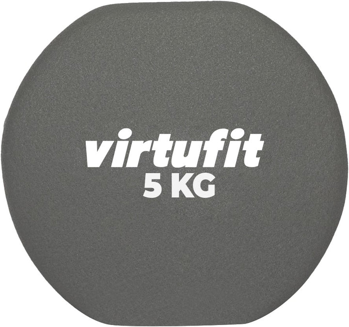 Set Gantere VirtuFit Vinyl Pro 2 x  5 kg - Gri Inchis