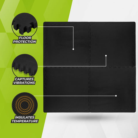 Covor tip puzzle din spuma VirtuFit 120 x 120 cm- 4 buc