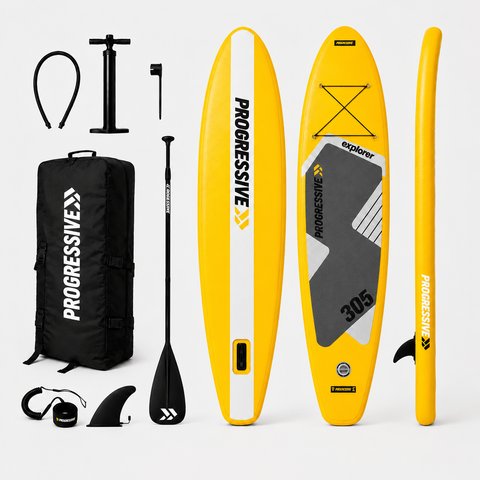 Supboard Progressive Explorer 10 – Paddleboard Set Complet cu Vâslă, Pompă și Rucsac