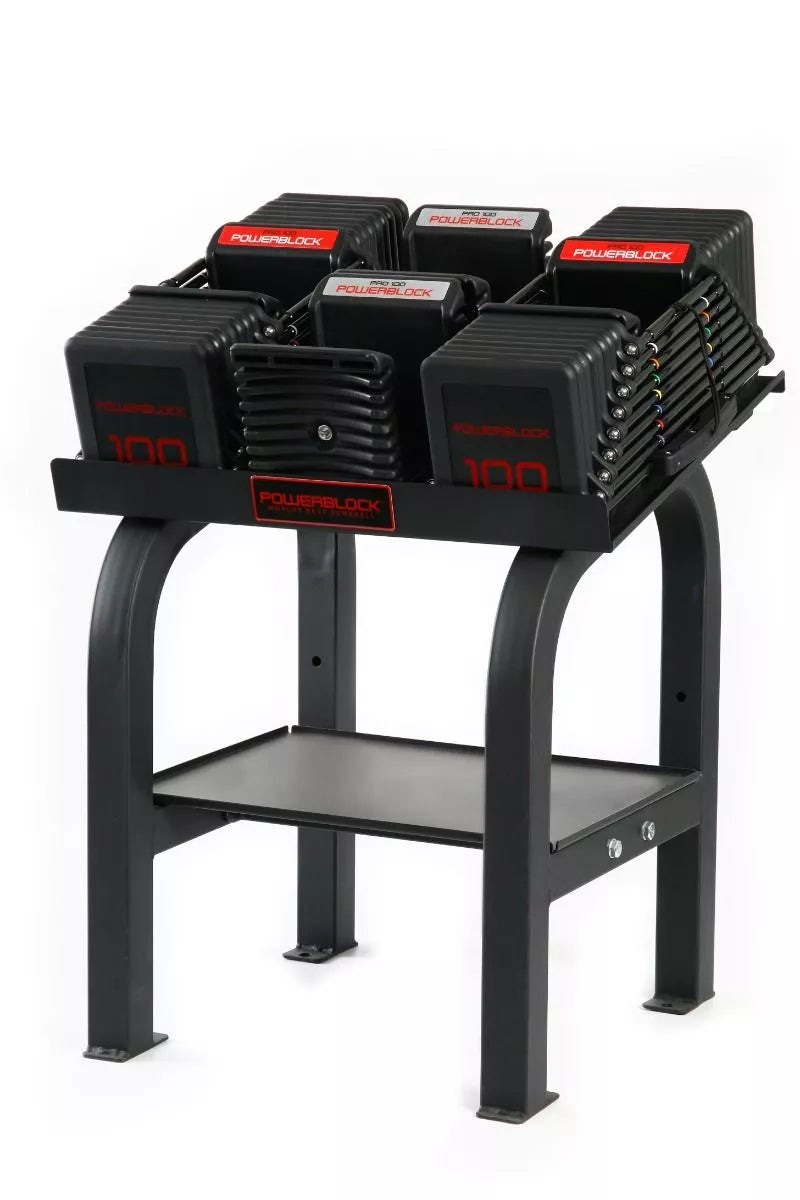 Gantere reglabile Powerblock Pro 100 Commercial cu Pro Rack Stand