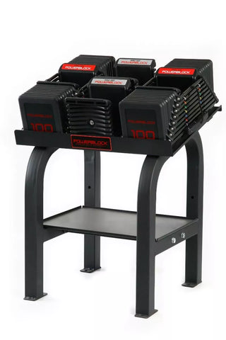 Gantere reglabile Powerblock Pro 100 Commercial cu Pro Rack Stand