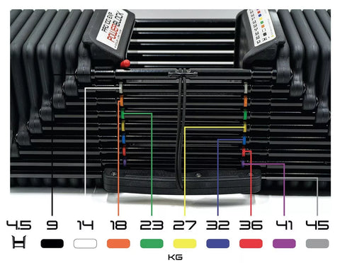 Gantere reglabile Powerblock Pro 100 EXP Knurled Stage 1