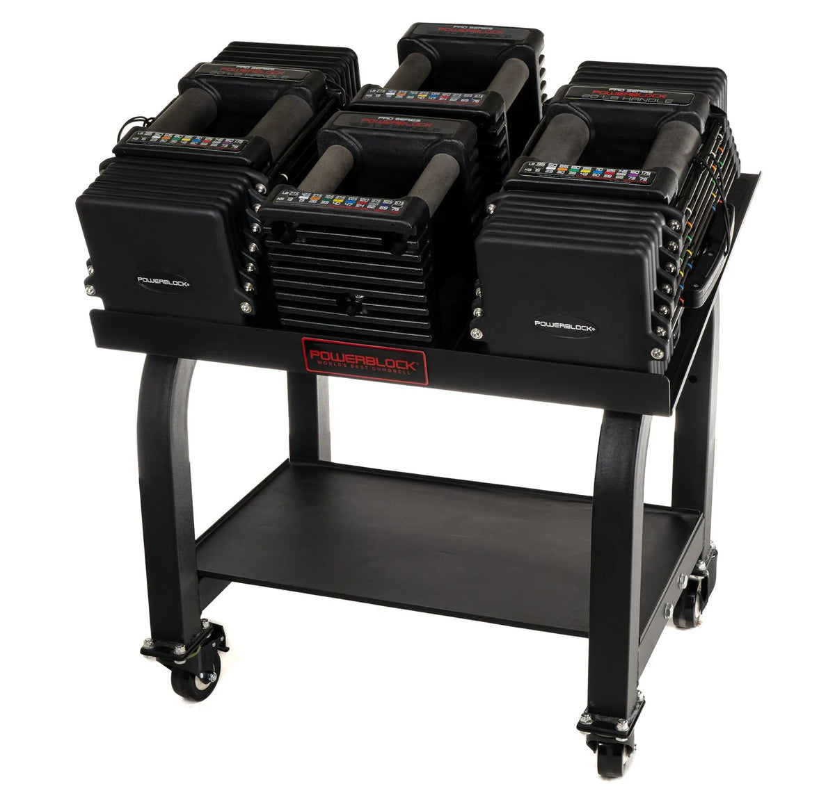Gantere reglabile Powerblock Pro 125 Commercial cu Pro Rack Stand