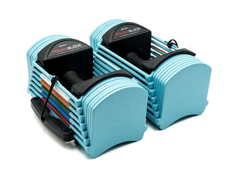 Gantere reglabile Powerblock Sport 24 - Albastru deschis