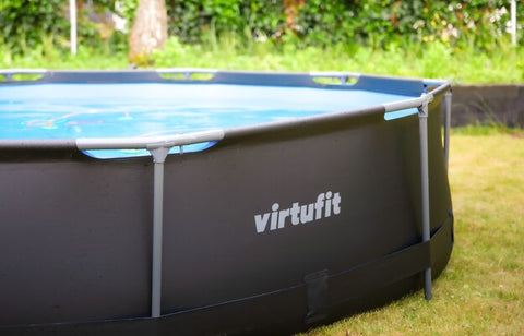 Piscina VirtuFit rotunda  244 cm diametru cu sistem filtrare inclus si cadru metalic