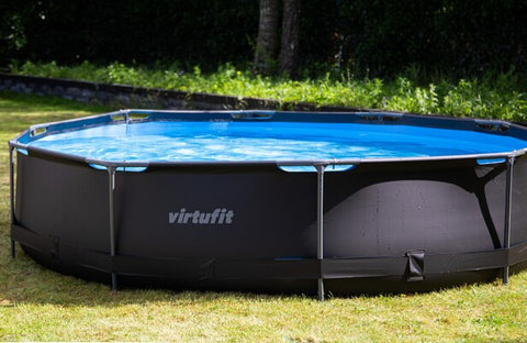 Piscina VirtuFit rotunda 366 cm diametru cu sistem filtrare inclus si cadru metalic