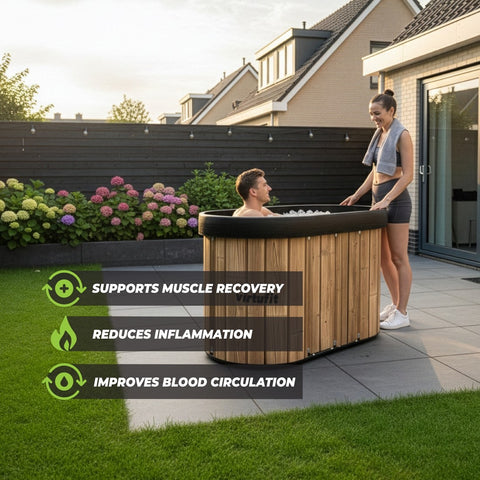 Cada gheata cu aspect de lemn ovala - 500 litri - Accesorii incluse