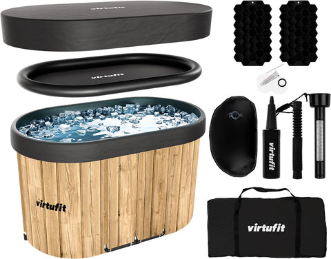 Cada gheata cu aspect de lemn ovala - 500 litri - Accesorii incluse