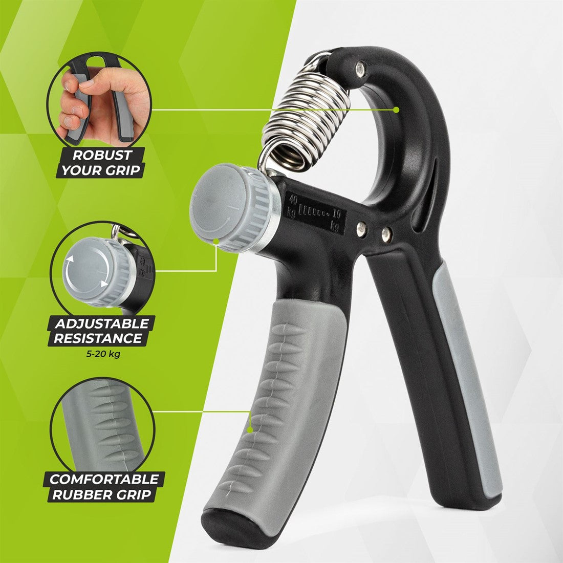 Flexor de maini Squeeze Dumbbell 10-40 kg VirtuFit