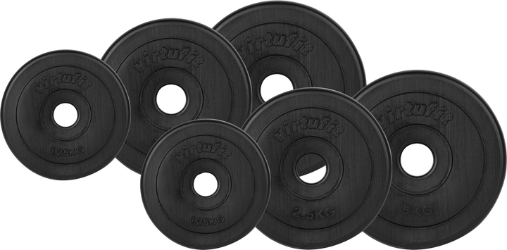 Set Bara dreapta cu greutati, Haltera VirtuFit 20 kg