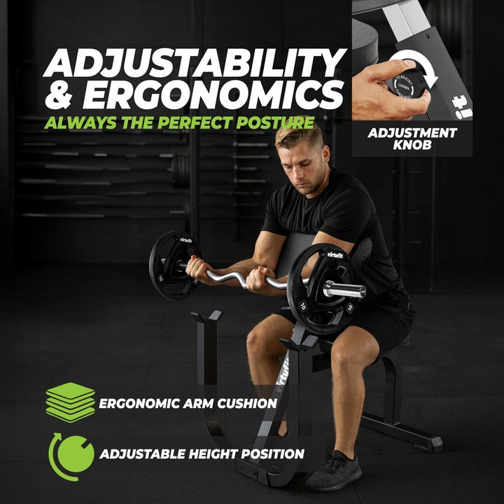 VirtuFit Preacher Curl Station – Banca Scott pentru biceps