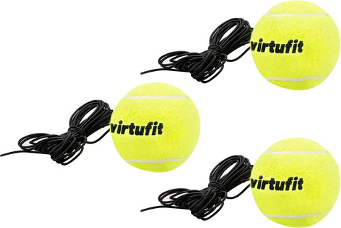 VirtuFit Tennis Trainer 3 mingi cu banda elastica