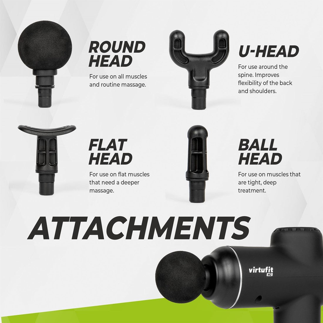 Aparat masaj cu 4 Accesorii VirtuFit M2