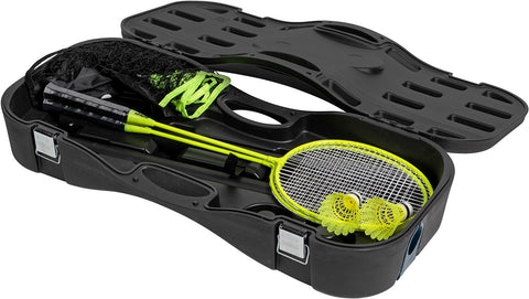 Set Fileu Portabil 2 in 1 Badminton si Tenis cu Rachete si Caseta de depozitare VirtuFit