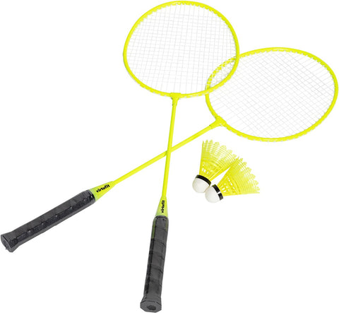 Set Fileu Portabil 2 in 1 Badminton si Tenis cu Rachete si Caseta de depozitare VirtuFit