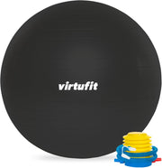 Minge gonflabila fitness cu pompa VirtuFit Anti-Burst Pro - Gri - 45 cm