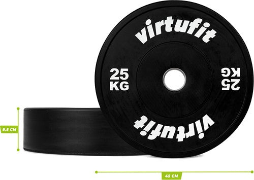 Disc Greutate Cauciuc Olympic Rubber Weight Plate VirtuFit 50 mm - 25 kg