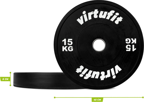 Disc Greutate Cauciuc Olympic Rubber Weight Plate VirtuFit 50 mm - 15 kg