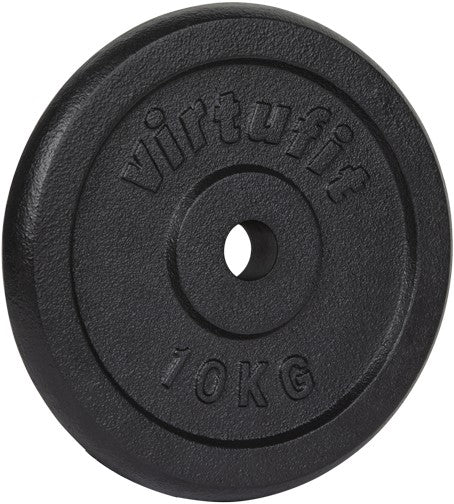 Greutate VirtuFit Cast Iron Weight Plate - Dumbbell weight - 30 mm - 10 kg - Black