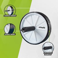 Roata abdominala dubla VirtuFit Abdominal Muscle Wheel