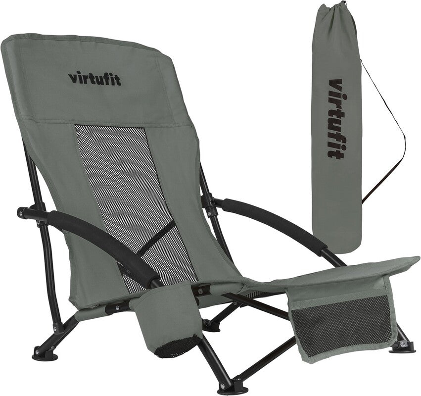 VirtuFit Scaun de Plaja Pliabil - Gri