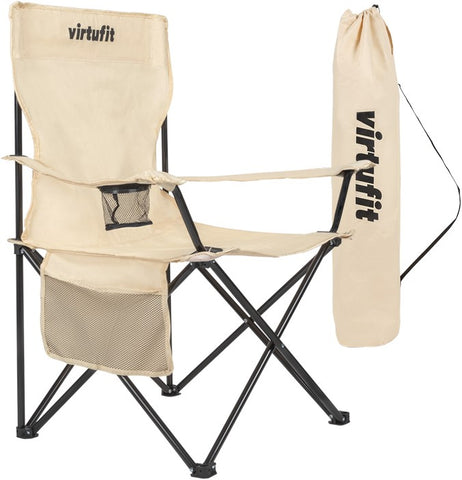 Scaun de Camping Pliabil VirtuFit - Bej