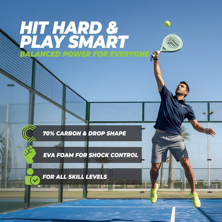 Racheta de Padel VirtuFit Hybrid - verde menta