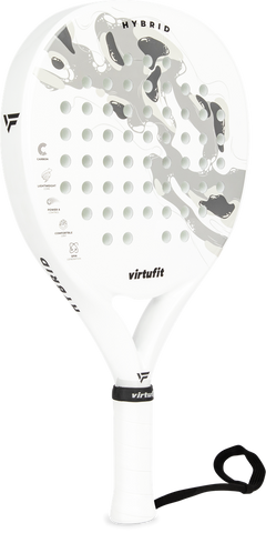 Racheta de Padel VirtuFit Hybrid Padel Racket- Alb- Gri