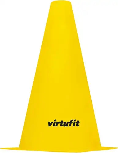 Conuri antrenament VirtuFit-23cm-12buc-Galben